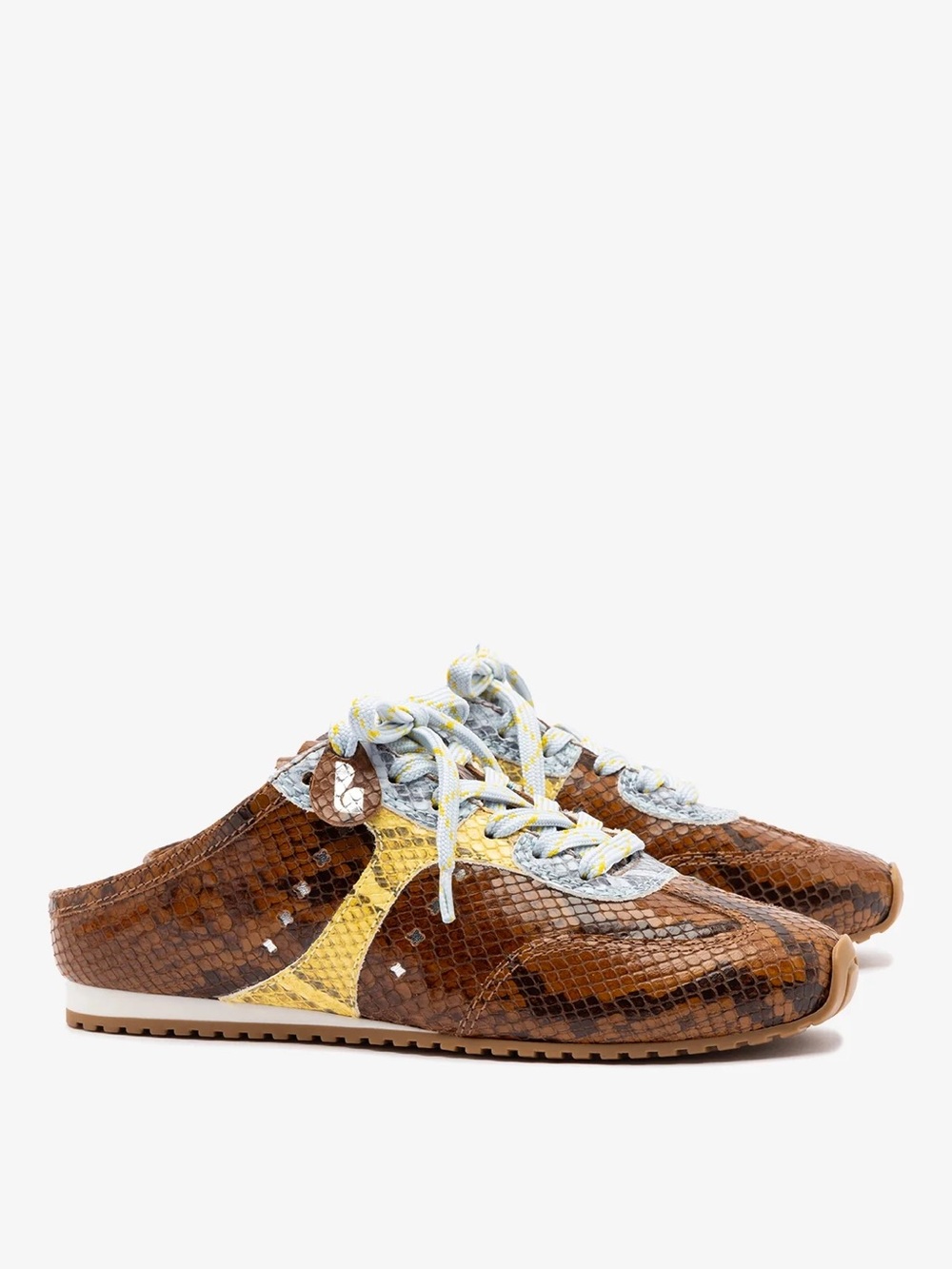Larroude Stella Mule In Python Printed Leather - Picture 3 of 13